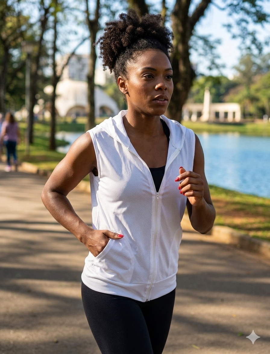 Kit com 2 Coletes Femininos Dry Fit com Capuz — Leveza, Movimento e Estilo para Acompanhar Seu Ritmo🏃‍♀️