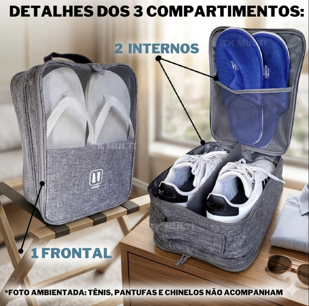 Bag Step Flow: Organizador de Calçados & Proteção em Movimento 👟✨