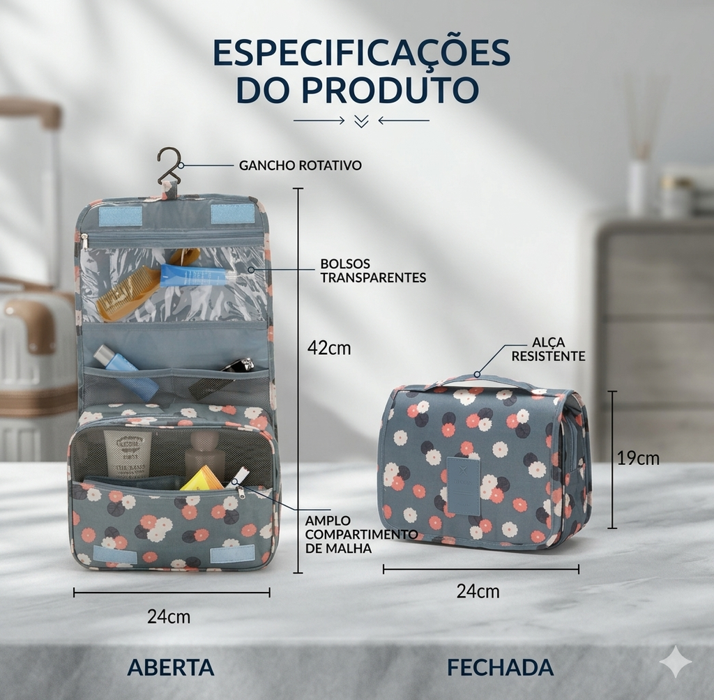 Bolsa de Viagem Suspensa YB‑921 — Organização Inteligente, Espaço Máximo e Praticidade em Qualquer Lugar✈️