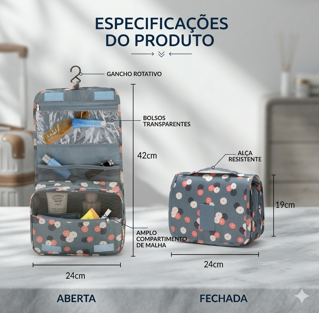 Bolsa de Viagem Suspensa YB‑921 — Organização Inteligente, Espaço Máximo e Praticidade em Qualquer Lugar✈️