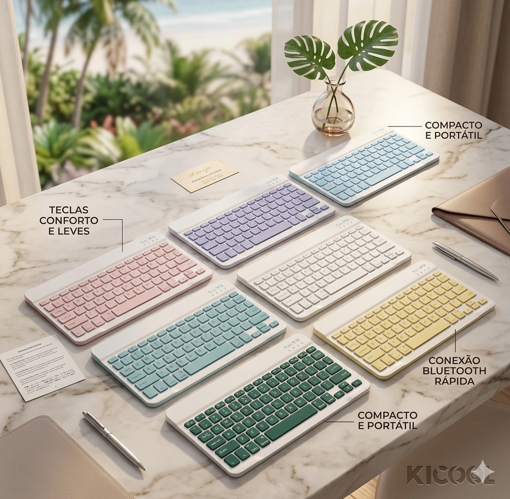 Combo Produtividade Zen: Teclado & Mouse Sem Fio Blueconnect 5.2 ✨🖱️