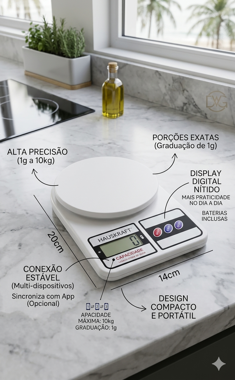 Kit Balança de Bioimpedância + Balança de Cozinha Digital — Precisão Total para sua Dieta e Evolução Diária⚖️🥗