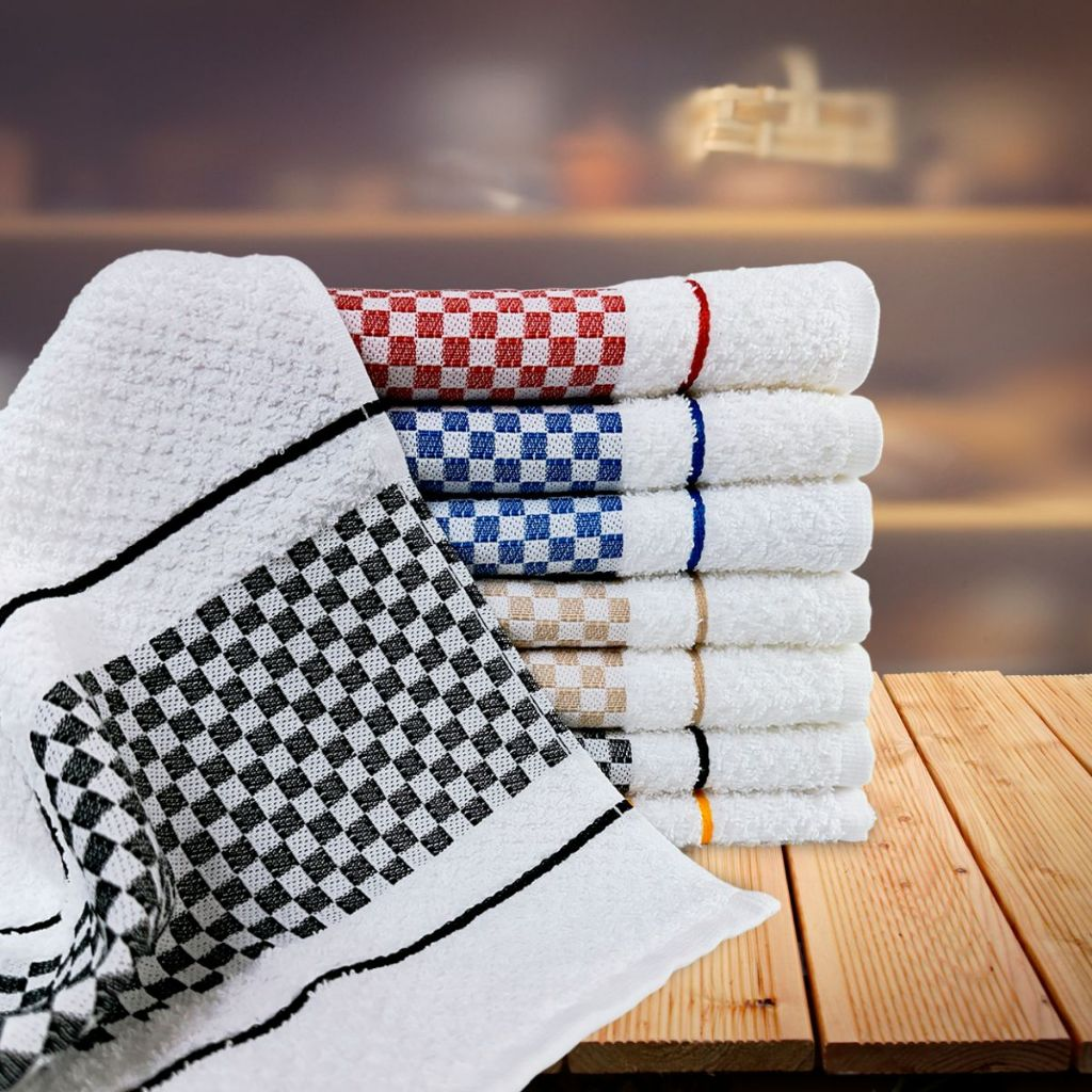 Pano de Copa Atoalhado Felpudo Kit com 5 Peças 100% Algodão