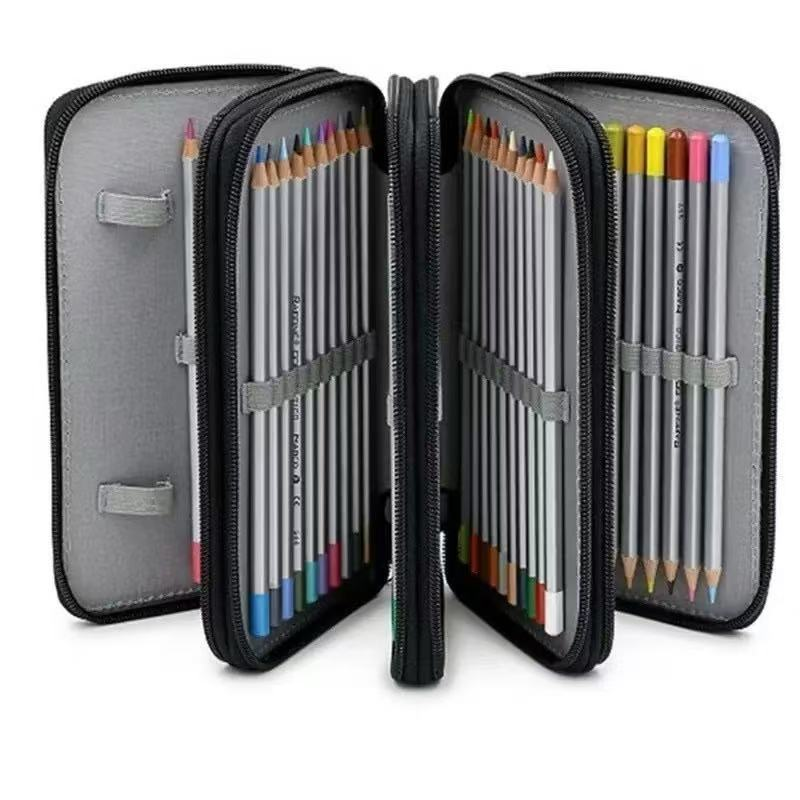 Estojo Escolar Feminino/ Masculino Box Juvenil Martelasse Organizador Grande Jumbo Box 2 Compartimentos