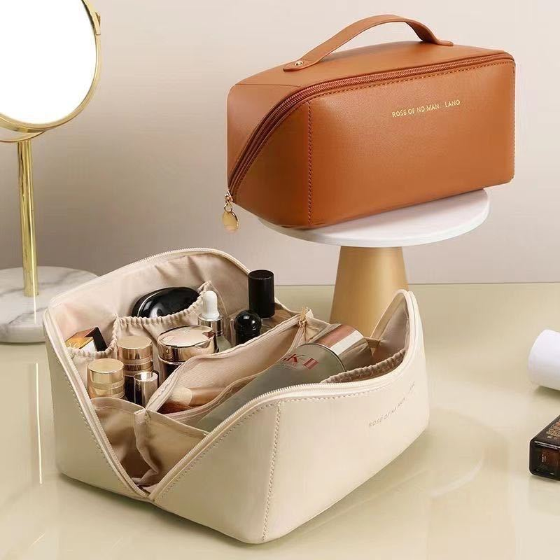 Necessaire Organizador Cosmético Maquiagem Feminino Para Viagem Em Alta Qualidade De Couro PU