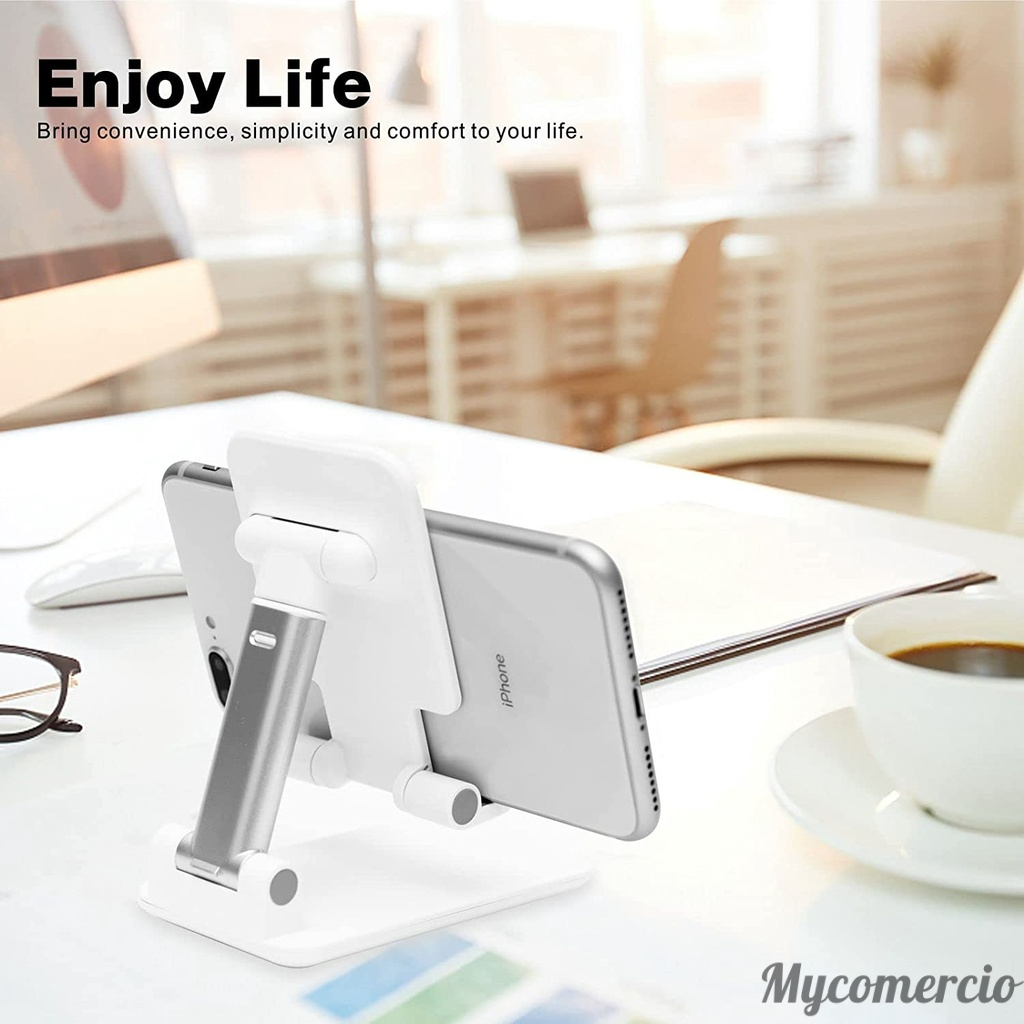 PROMOÇÃO！Atualizar！Suporte Para Celular e Tablet Dobrável Portátil Ajustável Apoio Mesa