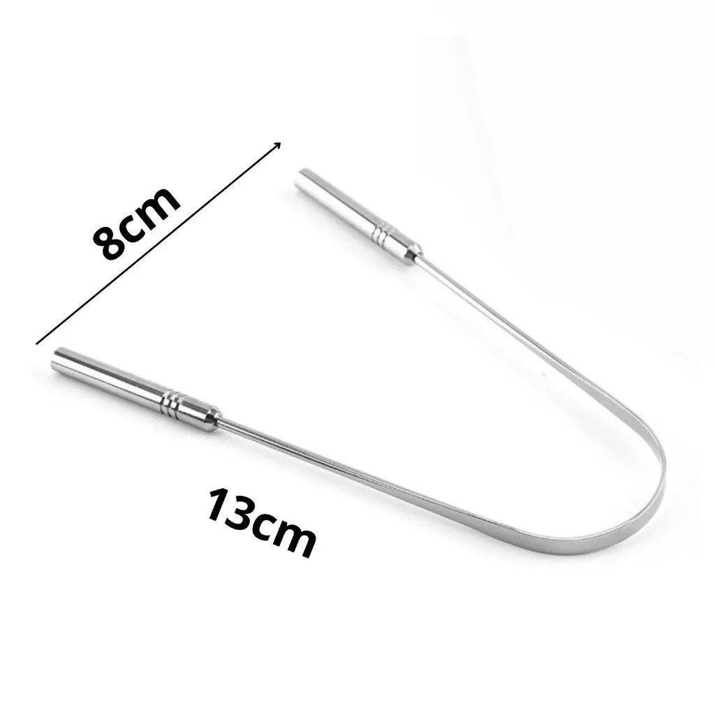 Kit 1/2/3 Limpador de Lingua Removedor Aço Inox mal hálito