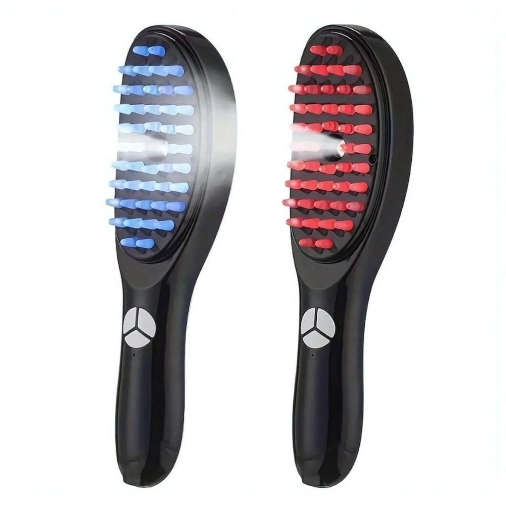 Escova Massageadora com Laser 4 em 1 – Tratamento Capilar e Antiqueda